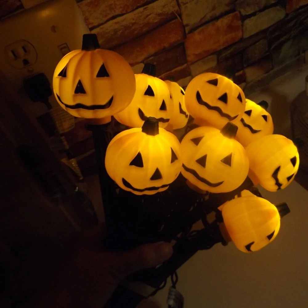Holloween Pumpkin Walkway Lights, Set of 10
